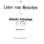 خرید و دانلود نسخه کامل کتاب Zur Lehre vom Menschen in ethnischer Anthropologie