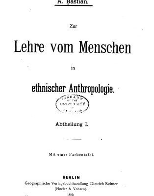 خرید و دانلود نسخه کامل کتاب Zur Lehre vom Menschen in ethnischer Anthropologie