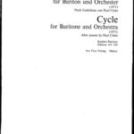 خرید و دانلود نسخه کامل کتاب Zyklus, für Bariton und Orchester (1971) nach Gedichten von Paul Celan. Cycle, for baritone and orchestra (1971) after poems by Paul Celan
