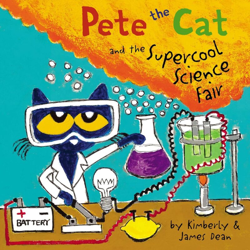 خرید و دانلود نسخه کامل کتاب Pete the Cat and the Supercool Science Fair: Includes Over 30 Stickers!