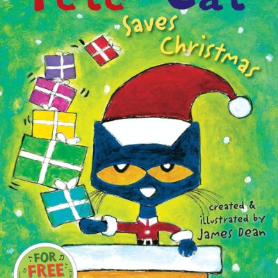 خرید و دانلود نسخه کامل کتاب Pete the Cat Saves Christmas: Includes Sticker Sheet!