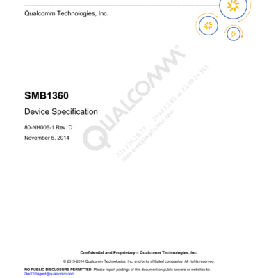 خرید و دانلود نسخه کامل کتاب (80-NH006-1) SMB1360 Device Specification, (HS11-NF336-73HW) Scripts, SMB1360 Graphical User Interface