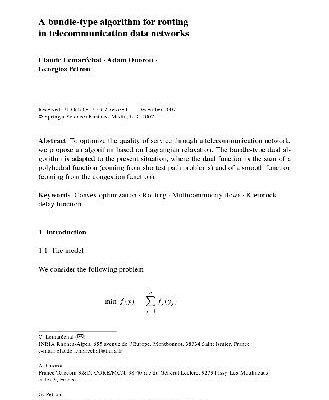 خرید و دانلود نسخه کامل کتاب A bundle-type algorithm for routing in telecommunication data networks