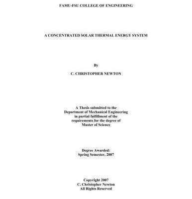 خرید و دانلود نسخه کامل کتاب A Concentrated Solar Thermal Energy System