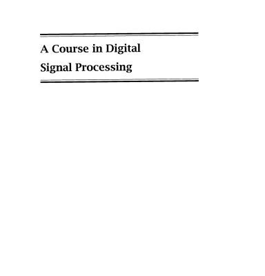 خرید و دانلود نسخه کامل کتاب A Course in Digital Signal Processing