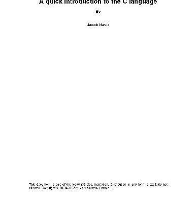 خرید و دانلود نسخه کامل کتاب A quick introduction to the C language