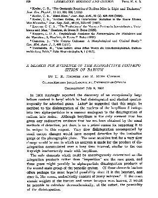 خرید و دانلود نسخه کامل کتاب A Search for Evidence of the Radioactive Decomposition of Barium
