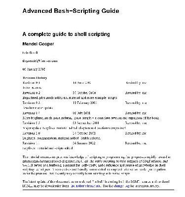 خرید و دانلود نسخه کامل کتاب Advanced Bash-Scripting Guide. A complete guide to shell scripting