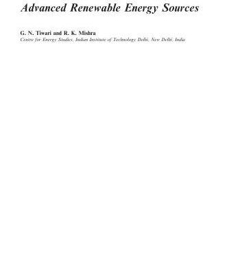 خرید و دانلود نسخه کامل کتاب Advanced renewable energy sources