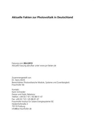 خرید و دانلود نسخه کامل کتاب Aktuelle Fakten zur Photovoltaik in Deutschland 2013