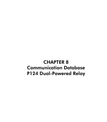 خرید و دانلود نسخه کامل کتاب Alstom MiCOM P124 – Dual-Powered Relay. Technical Guide. Chapter 8. Communication Database
