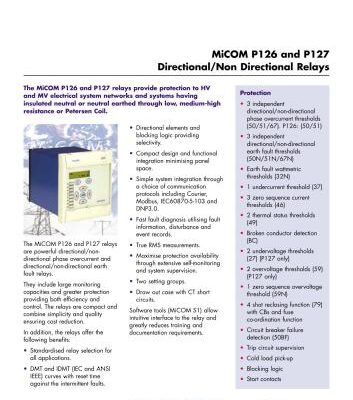 خرید و دانلود نسخه کامل کتاب Alstom MiCOM P126 and P127. Directional/Non Directional Relays