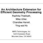 خرید و دانلود نسخه کامل کتاب An Architecture Extension for Efficient Geometry Processing