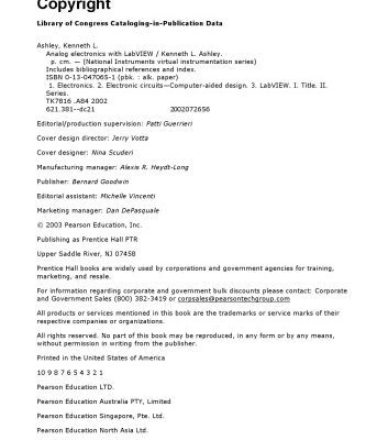 خرید و دانلود نسخه کامل کتاب Analog electronics with LabVIEW