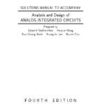 خرید و دانلود نسخه کامل کتاب Analysis and Design of Analog Integrated Circuits. Solutions