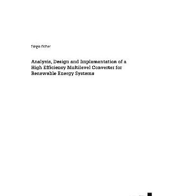 خرید و دانلود نسخه کامل کتاب Analysis, Design and Implementation of a High Efficiency Multilevel Converter for Renewable Energy Systems
