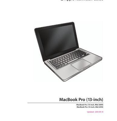 خرید و دانلود نسخه کامل کتاب Apple Inc. Official Apple Technician Guide for Macbook Pro 13 2009