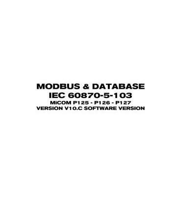 خرید و دانلود نسخه کامل کتاب Areva MiCOM P125 – Directional/Non-directional Relay. Communications