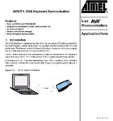 خرید و دانلود نسخه کامل کتاب AVR271 USB Keyboard Demonstration