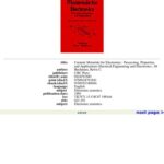 خرید و دانلود نسخه کامل کتاب Ceramic Materials for Electronics: Processing, Properties, and Applications