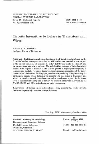 خرید و دانلود نسخه کامل کتاب Circuits insensitive to delays in transistors and wires_6908964ceaf26.jpeg خرید و دانلود نسخه کامل کتاب Circuits insensitive to delays in transistors and wires