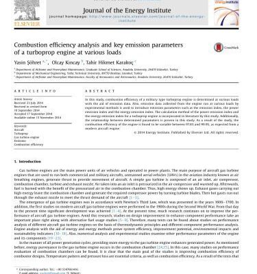 خرید و دانلود نسخه کامل کتاب Combustion efficiency analysis and key emission parameters of a turboprop engine at various loads