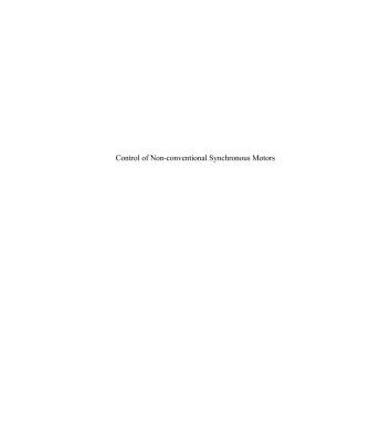 خرید و دانلود نسخه کامل کتاب Control of Non-conventional Synchronous Motors