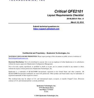 خرید و دانلود نسخه کامل کتاب Critical QFE2101 Layout Requirements Checklist