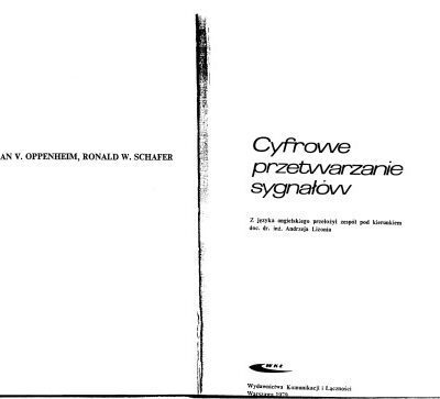 خرید و دانلود نسخه کامل کتاب Cyfrowe przetwarzanie sygnałów