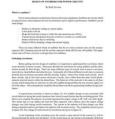 خرید و دانلود نسخه کامل کتاب Design of snubbers for power circuits