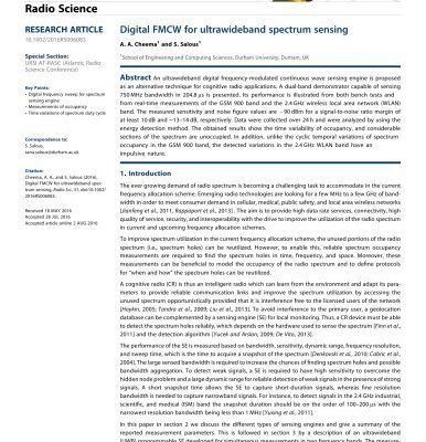 خرید و دانلود نسخه کامل کتاب Digital FMCW for ultrawideband spectrum sensing