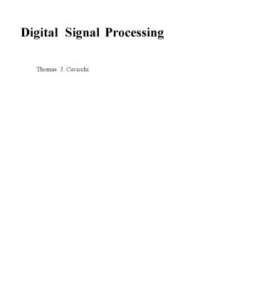 خرید و دانلود نسخه کامل کتاب Digital Signal Processing