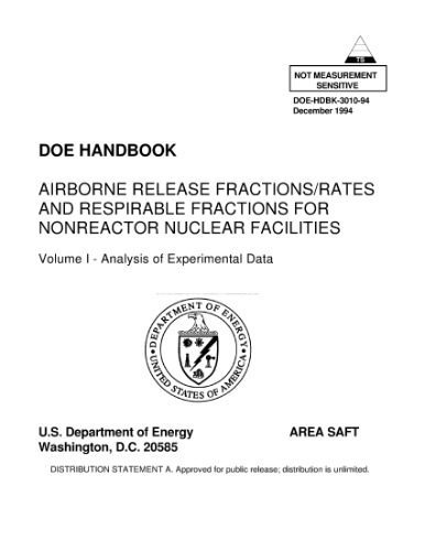 خرید و دانلود نسخه کامل کتاب DOE Handbook Airborne release fractions/rates and respirable fractions for nonreactor nuclear facilities. Volume I – Analysis of Experimental Data_6927d1e81b2e9.jpeg خرید و دانلود نسخه کامل کتاب DOE Handbook Airborne release fractions/rates and respirable fractions for nonreactor nuclear facilities. Volume I – Analysis of Experimental Data