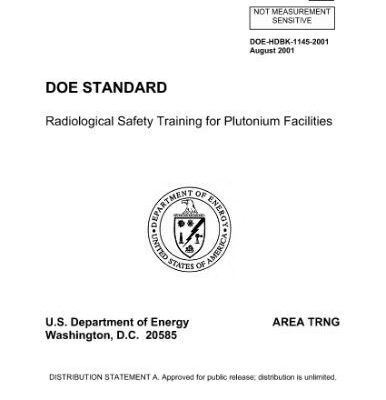 خرید و دانلود نسخه کامل کتاب DOE Standard Radiological Safety Training for Plutonium Facilities