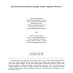 خرید و دانلود نسخه کامل کتاب Does An Electronic Stock Exchange Need An Upstairs Market