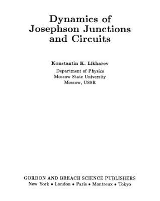 خرید و دانلود نسخه کامل کتاب Dynamics of Josephson Junctions and Circuits