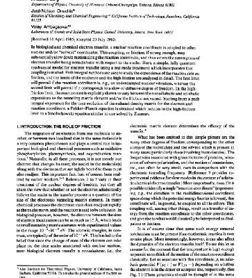 خرید و دانلود نسخه کامل کتاب Effect of Friction on Electron Transfer in Biomolecules
