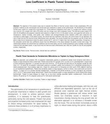 خرید و دانلود نسخه کامل کتاب Effect of thermal screens on the microclimate and overall heat loss coefficient in plastic tunnel greenhouse (Влияние тепловых экранов на микроклимат и тепловые потери в теплице туннельного типа)