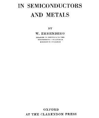 خرید و دانلود نسخه کامل کتاب Electric Conduction in Semiconductors and Metals
