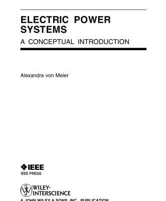 خرید و دانلود نسخه کامل کتاب Electric Power Systems. A Conceptual Introduction