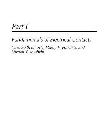 خرید و دانلود نسخه کامل کتاب Electrical Contacts: Fundamentals, Applications and Technology