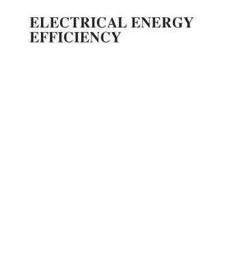 خرید و دانلود نسخه کامل کتاب Electrical Energy Efficiency: Technologies and Applications