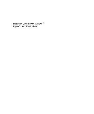 خرید و دانلود نسخه کامل کتاب Electronic Circuits with MATLAB, PSpice, and Smith Chart