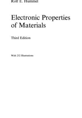 خرید و دانلود نسخه کامل کتاب Electronic properties of materials