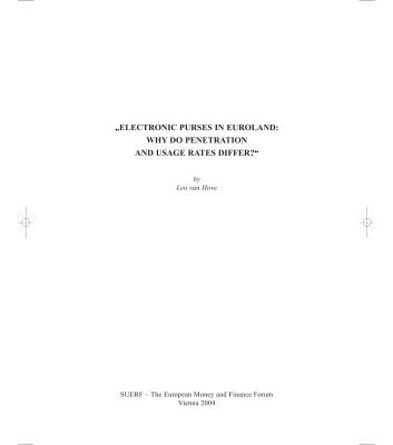 خرید و دانلود نسخه کامل کتاب Electronic purses in Euroland: Why do penetration and usage rates differ?