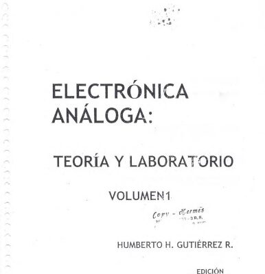 خرید و دانلود نسخه کامل کتاب Electronica Analoga Teoria y Laboratorio
