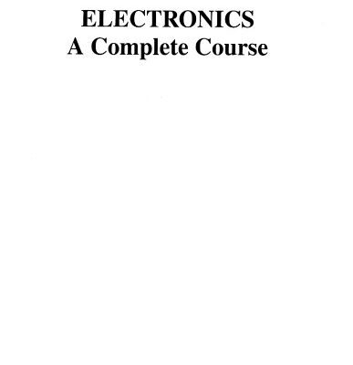 خرید و دانلود نسخه کامل کتاب Electronics – A Complete Course (2nd Edition)