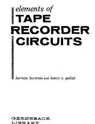 خرید و دانلود نسخه کامل کتاب Elements of Tape Recorder Circuits