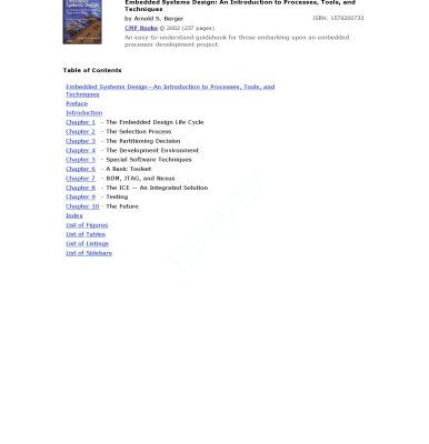 خرید و دانلود نسخه کامل کتاب Embedded Systems Design: An Introduction to Processes, Tools and Techniques