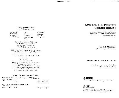 خرید و دانلود نسخه کامل کتاب Emc & the Printed Circuit Board: Design, Theory, & Layout Made Simple